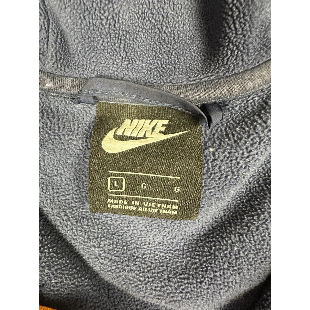 Nike Polar Fleece Jacket Mens L Zip Warm Casual Blue Activewear - Picture 3 of 12